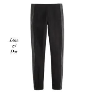 Line & Dot Revolve Black Sheepskin Side Stripe Sleek Pants NWT Size M